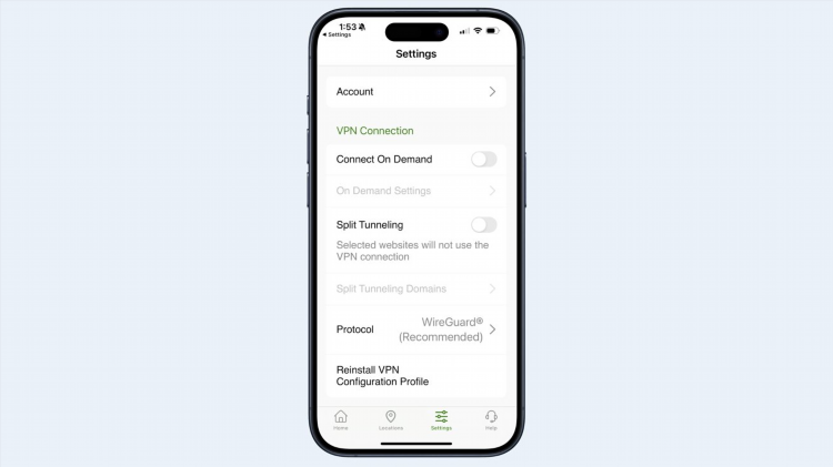 Виджет vpn iphone